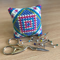 Cross Stitch Kit: Pincushion Appletons Wool, Designed in England
