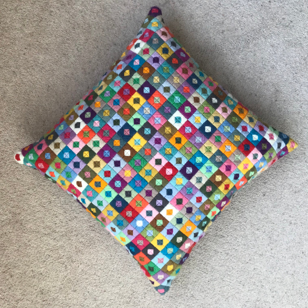 Tapestry 16" Cushion Kit: My Colour Squares with Appletons Wool & Velvet backing