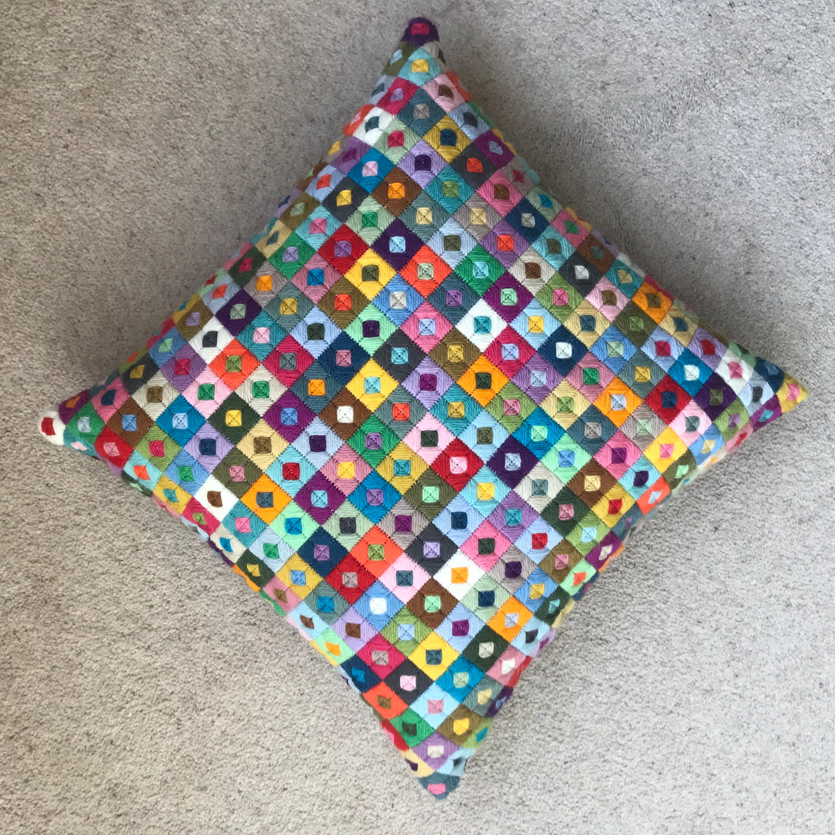 Tapestry 16" Cushion Kit: My Colour Squares with Appletons Wool & Velvet backing