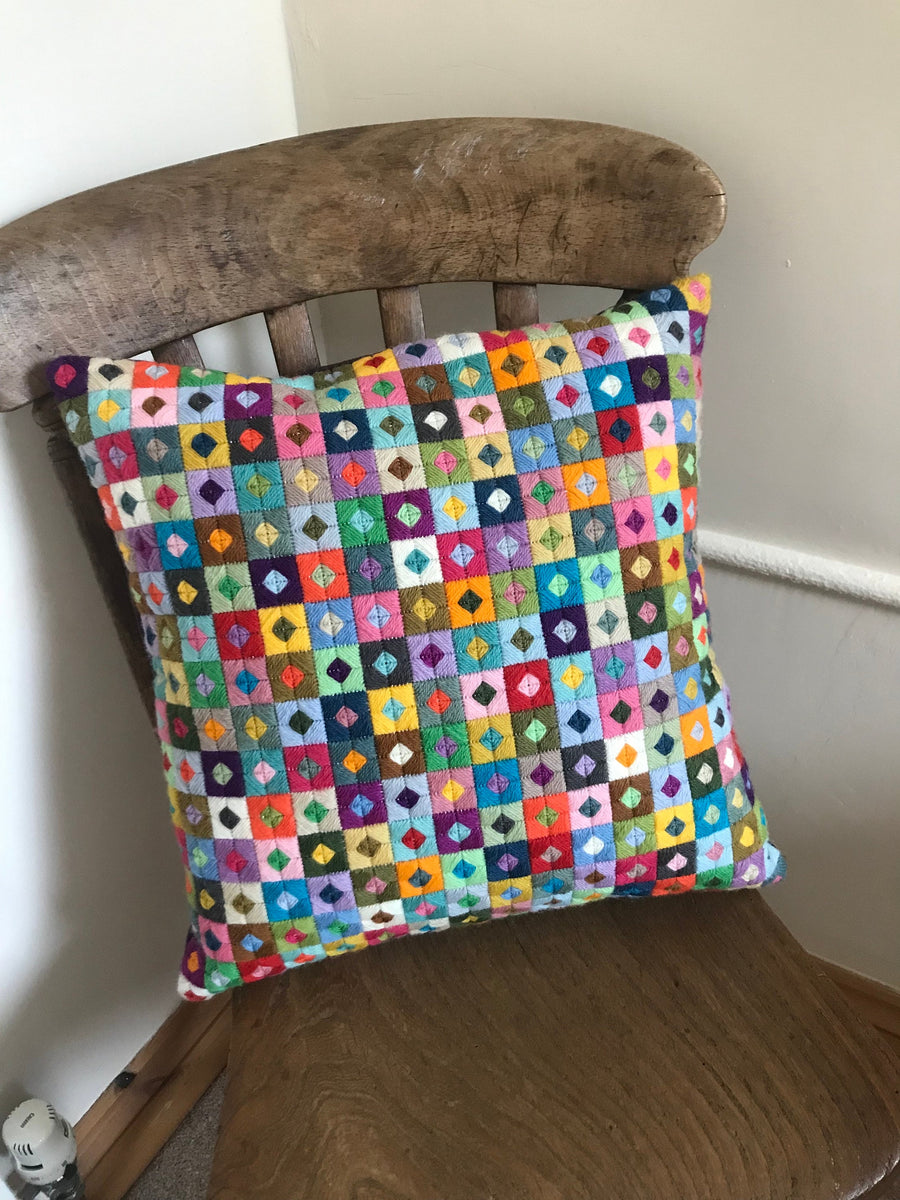 Tapestry 16" Cushion Kit: My Colour Squares with Appletons Wool & Velvet backing
