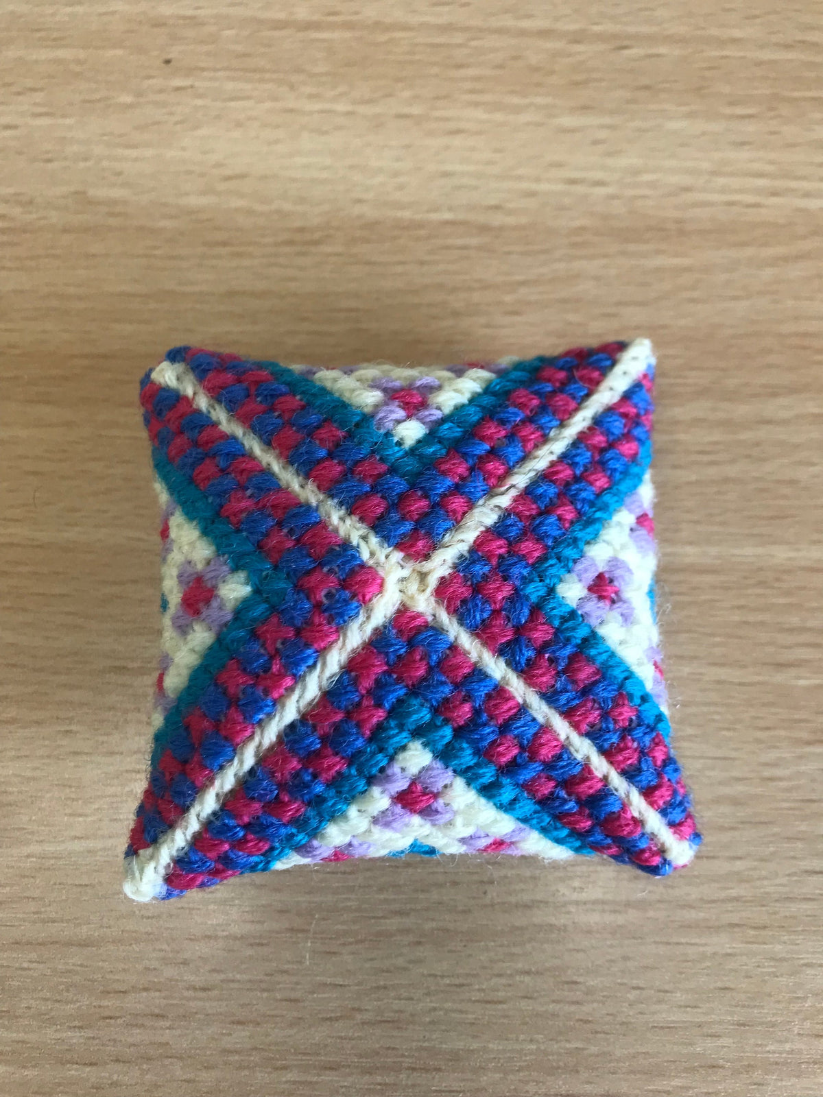 Cross Stitch Kit: Pincushion Appletons Wool, Designed in England