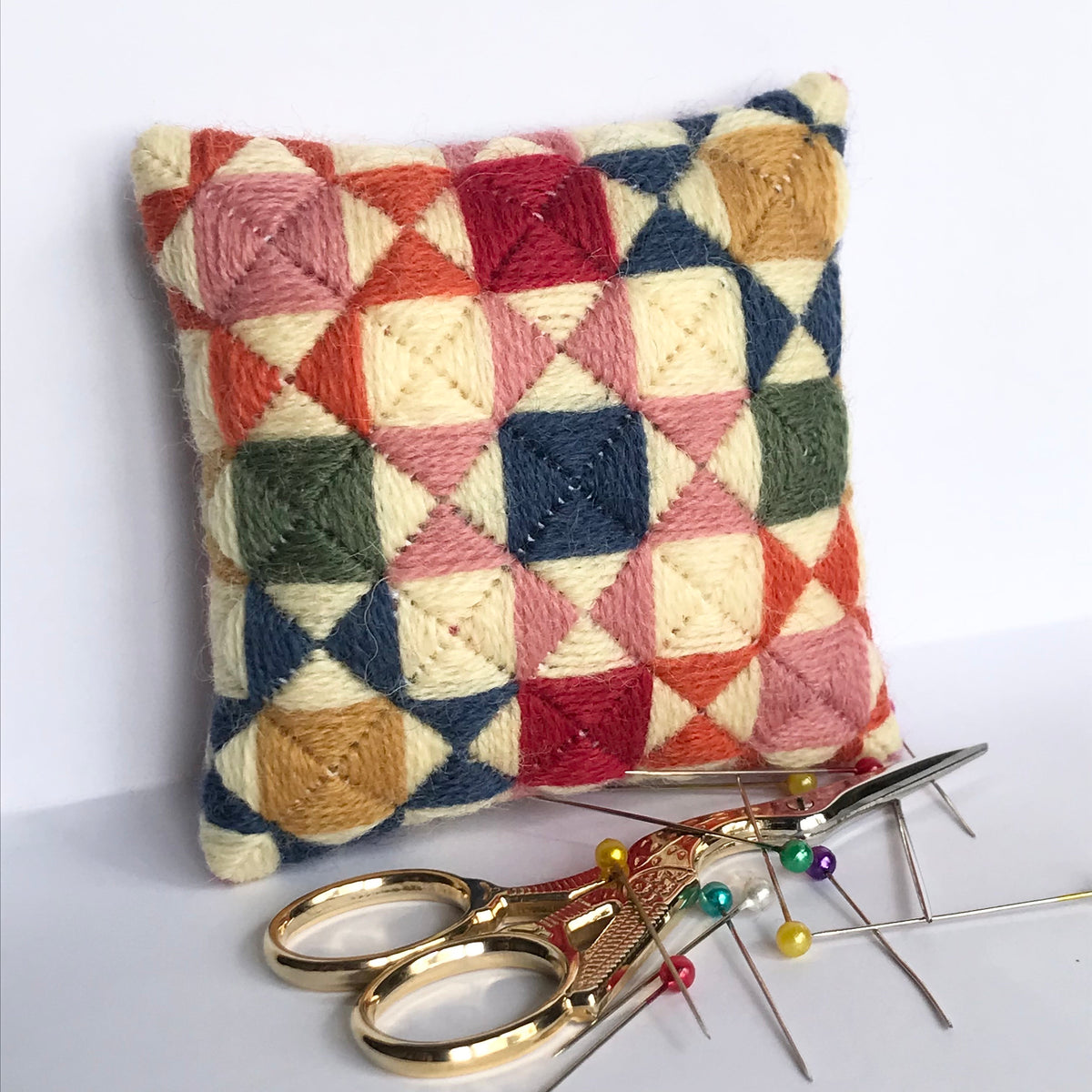 Needlepoint Pincushion Kit: Appletons Crewel Wool Tapestry