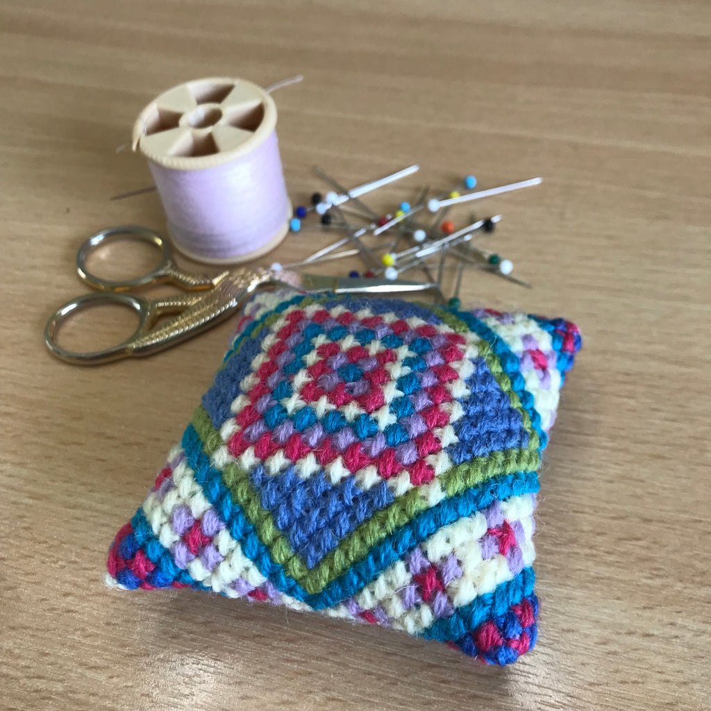Cross Stitch Kit: Pincushion Appletons Wool, Designed in England