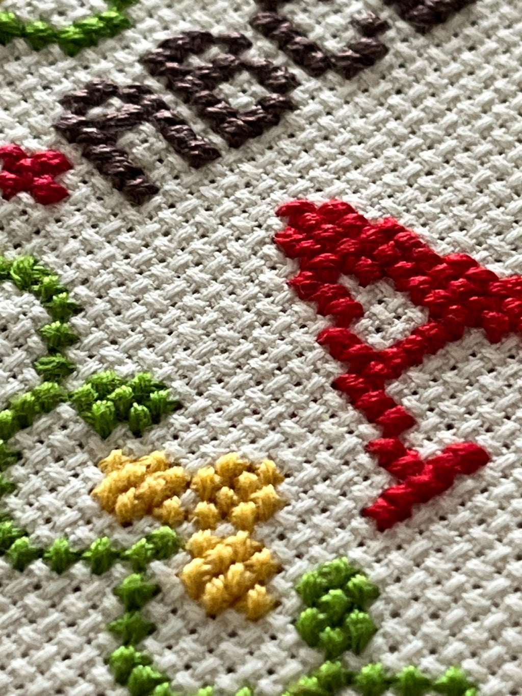 Cross Stitch Birth Sampler Alphabet Sampler Kit - finished design 46cm x 34cm