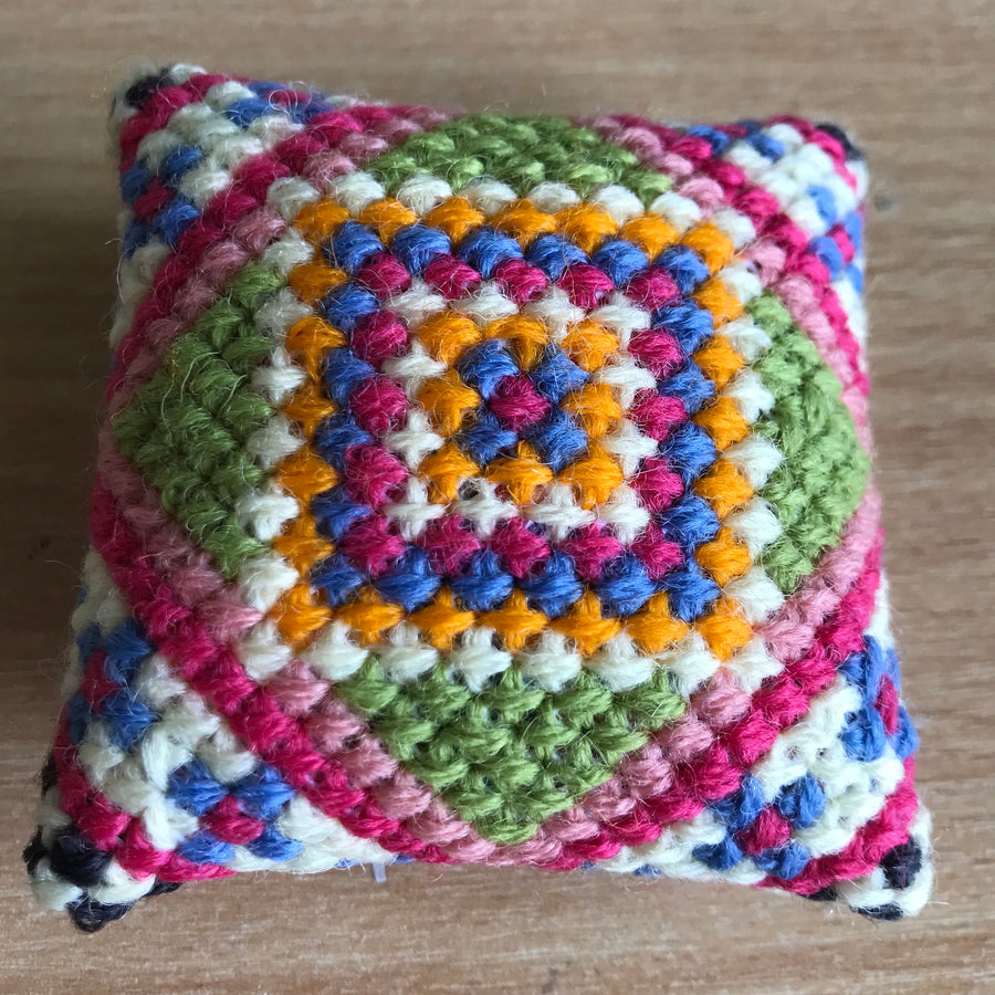Pincushion Cross Stitch Kit, Needlepoint Kit, Embroidery Kit, Cross Stitch Pincushion Kit, Needlepoint Pincushion Kit