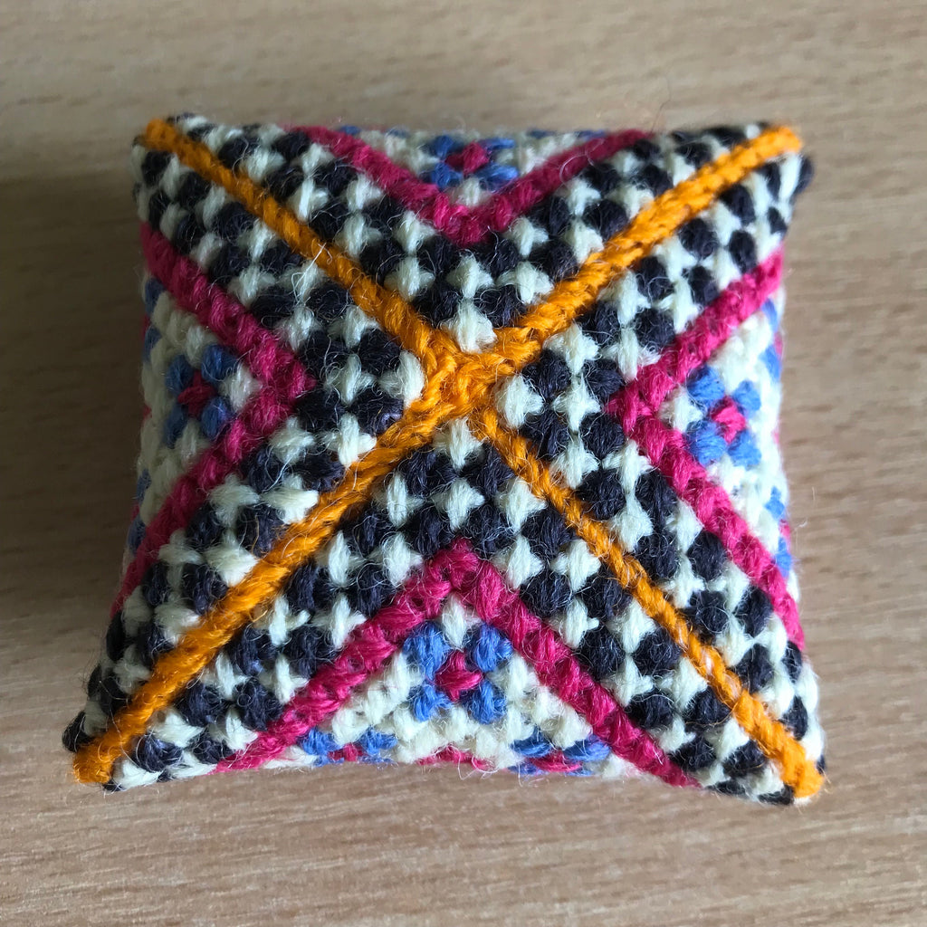 Pincushion Cross Stitch Kit, Needlepoint Kit, Embroidery Kit, Cross Stitch Pincushion Kit, Needlepoint Pincushion Kit