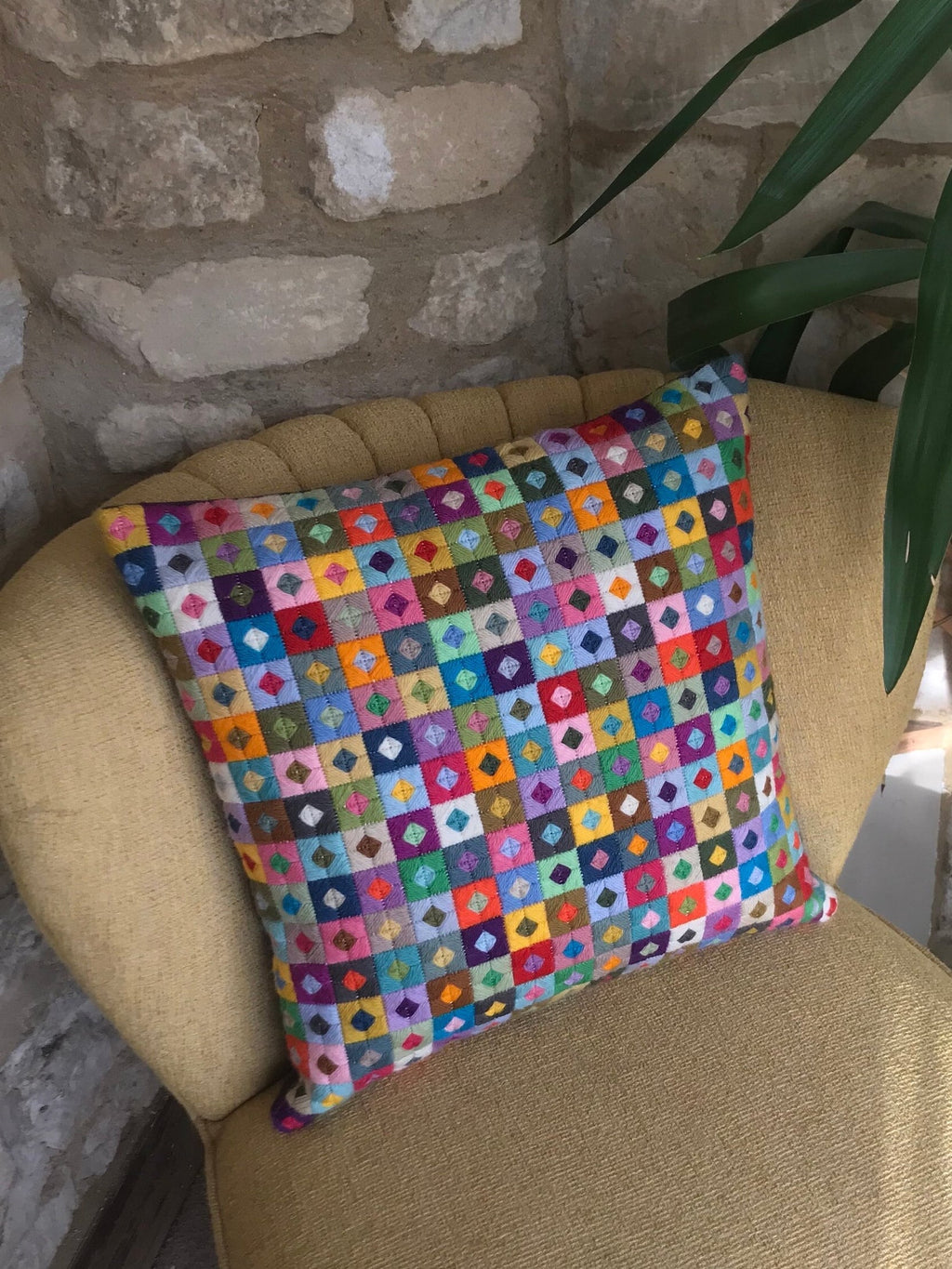 Tapestry 16" Cushion Kit: My Colour Squares with Appletons Wool & Velvet backing