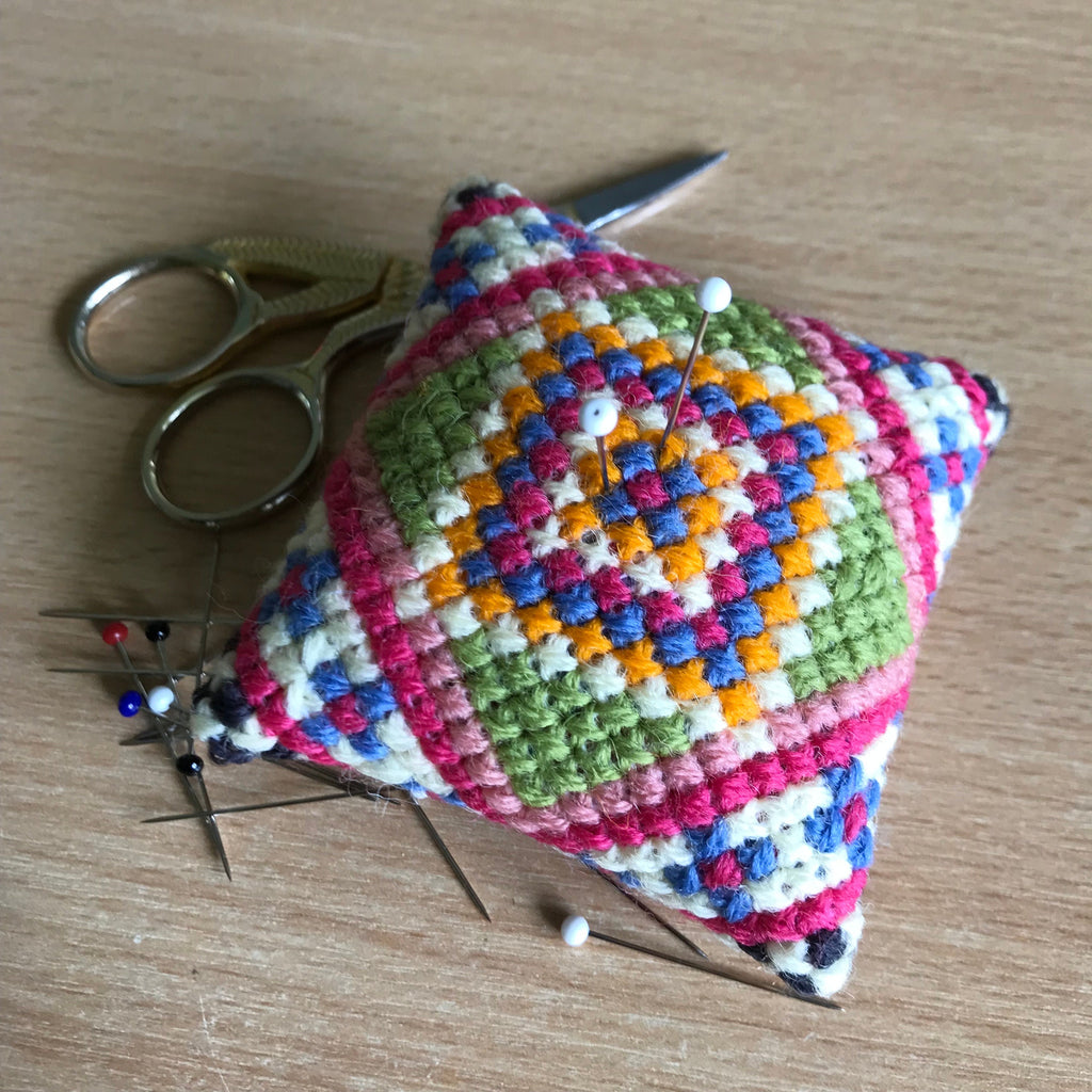 Pincushion Cross Stitch Kit, Needlepoint Kit, Embroidery Kit, Cross Stitch Pincushion Kit, Needlepoint Pincushion Kit