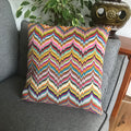 Tapestry Cushion Kit: Bargello Design with Appletons Wool, Cotswold Velvet, 16" Cushion