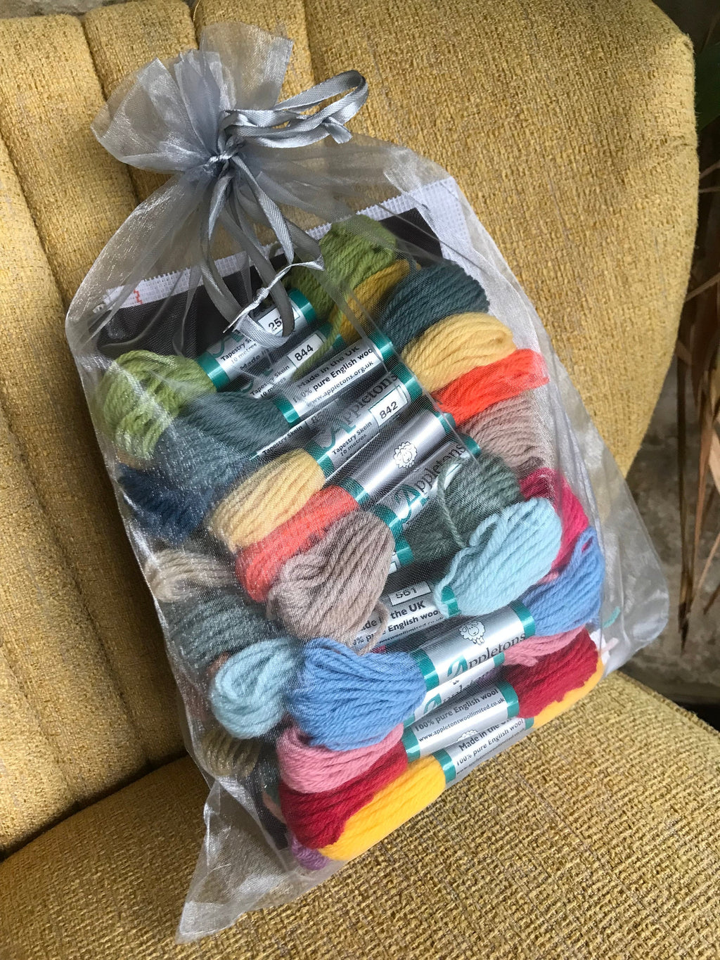 Tapestry 16" Cushion Kit: My Colour Squares with Appletons Wool & Velvet backing