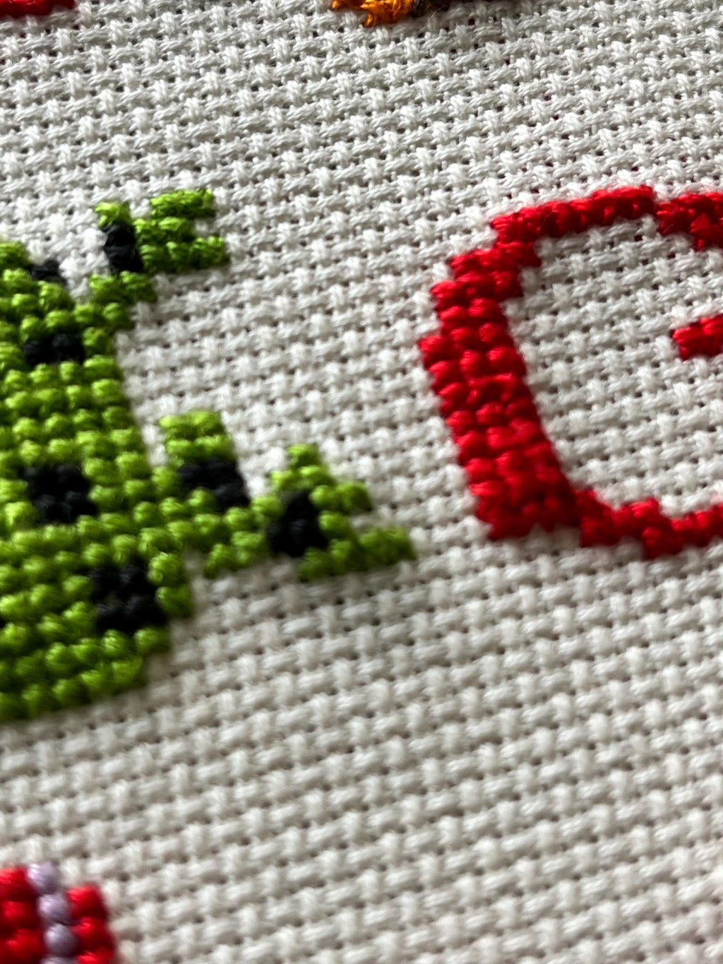 Cross Stitch Birth Sampler Alphabet Sampler Kit - finished design 46cm x 34cm