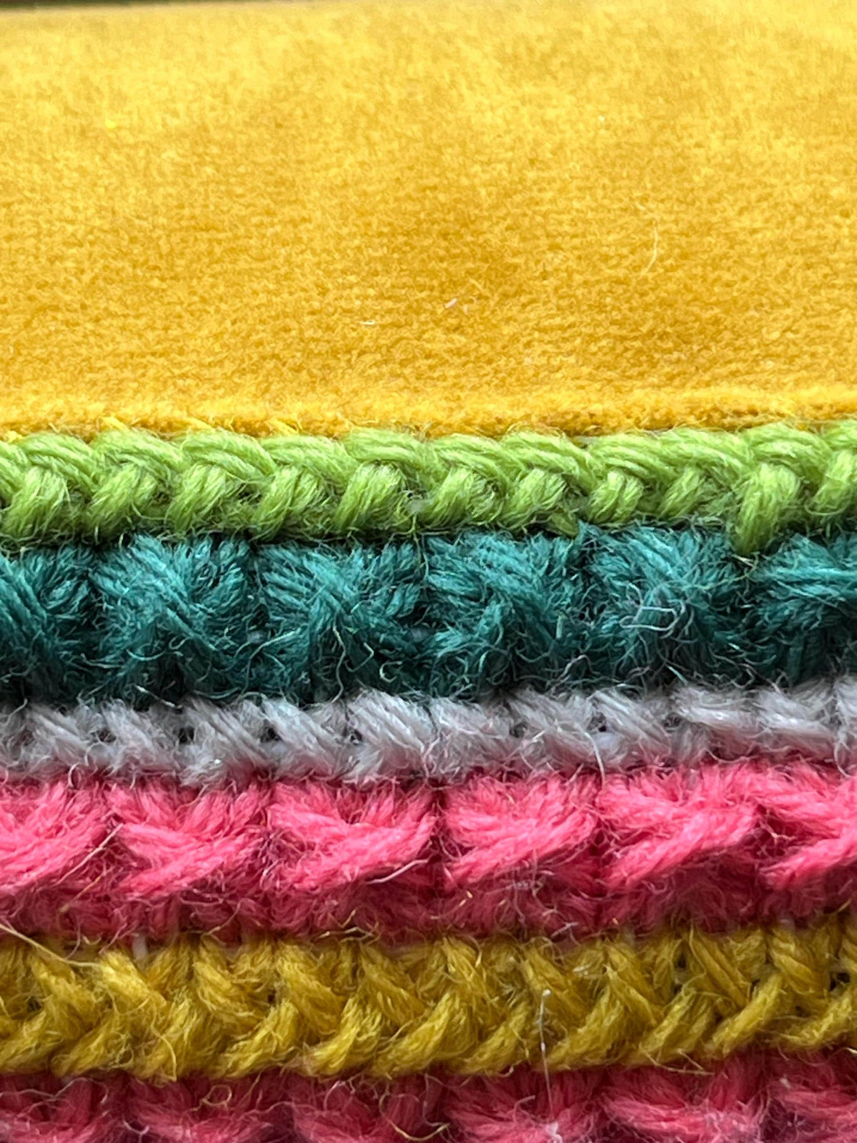 Needlepoint Cushion Kit: Stripey Sampler Design with Appletons Wool & Velvet